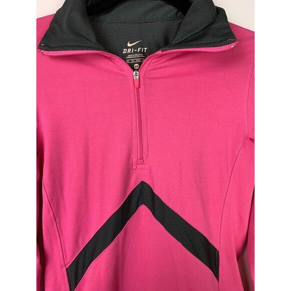 Nike Womens Pink Dri-Fit Half-Zip Pullover Top XS - Picture 4 of 6